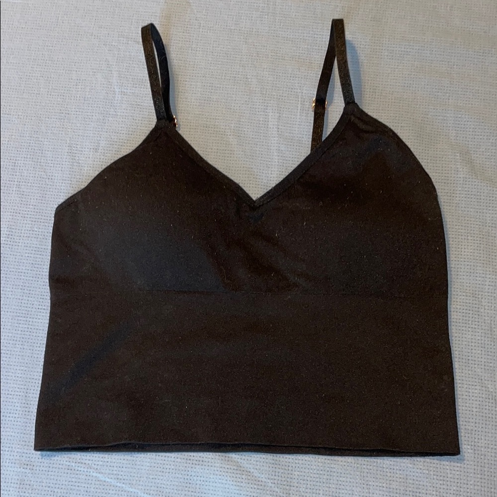 Marilyn Monroe Black Shapewear cropped tank with multi way Adjustable Straps